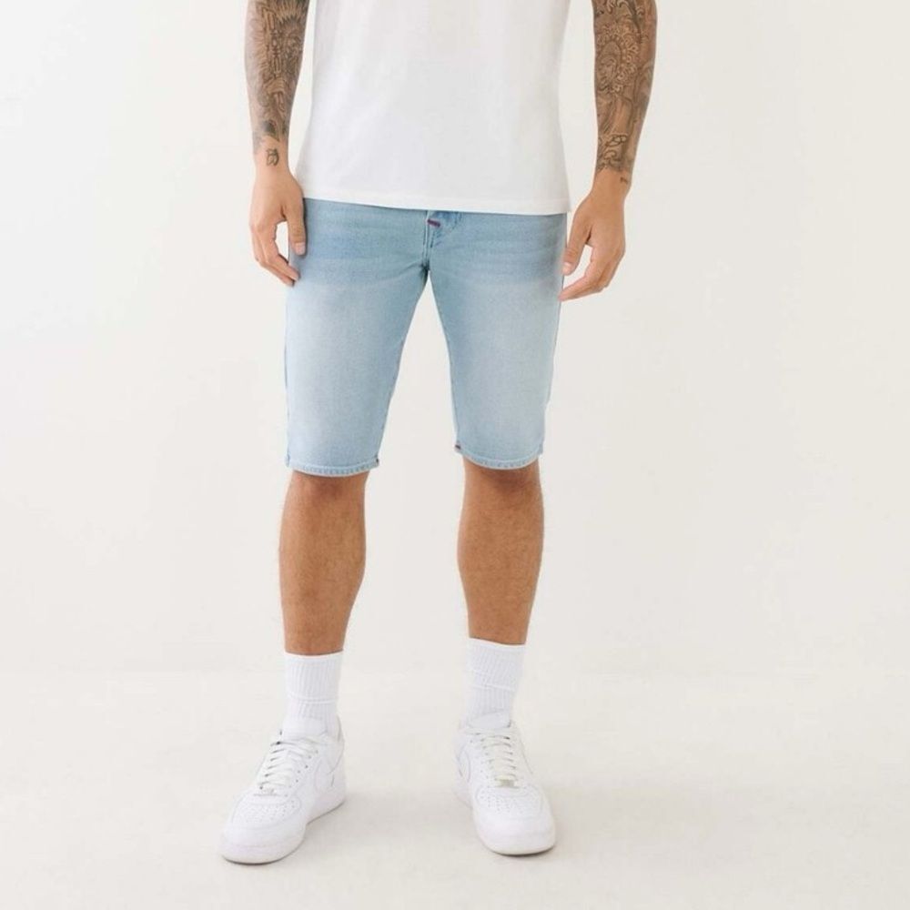 True Religion Rocco Relaxed Skinny Shorts Size 33 Denim Jean Shorts